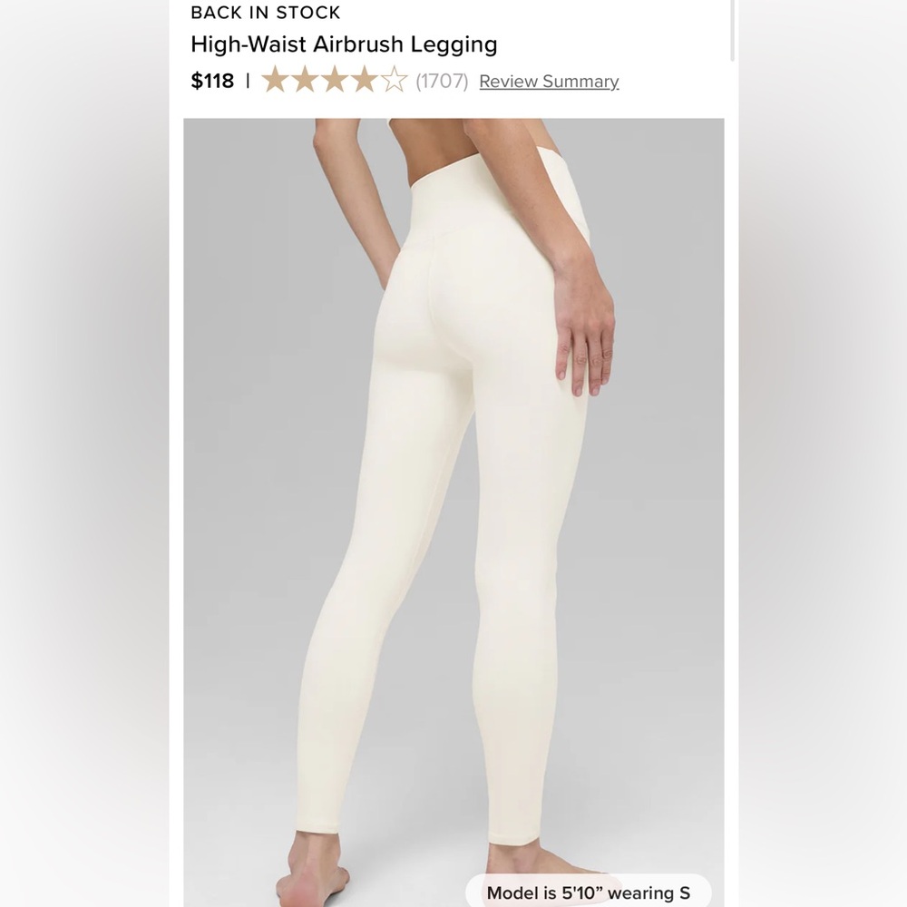ALO Yoga Women Ivory color Leggings - Picture 2 of 7